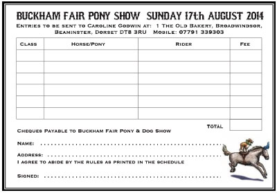 Pony Entry Form